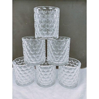 Bộ 6 cố thủy tinh uống nước vân bong bóng