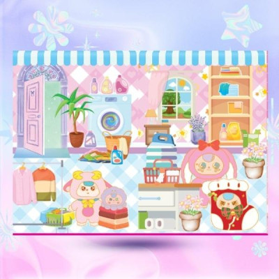 Sách - Sticker Chơi Sáng Tạo Học Thông Minh - Trò Chơi Đồ Hàng Baby Three - Chăm Việc Nhà