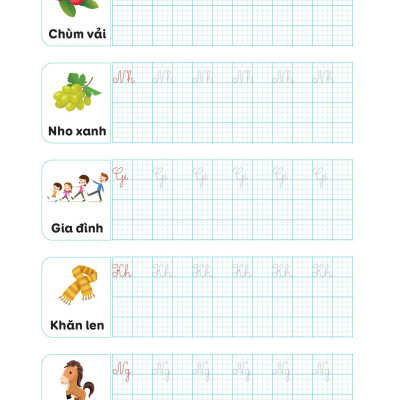 Vở Luyện Viết - Hạ Cỡ Chữ - Chữ 1 Ô Li Nhỏ - Quyển 1: Chữ Hoa