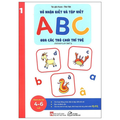 Sách Muki - Bộ 5 Cuốn Vở Nhận Biết Và Tập Viết ABC Qua Các Trò Chơi Trí Tuệ (Dành Cho Trẻ Từ 4-6 Tuổi)
