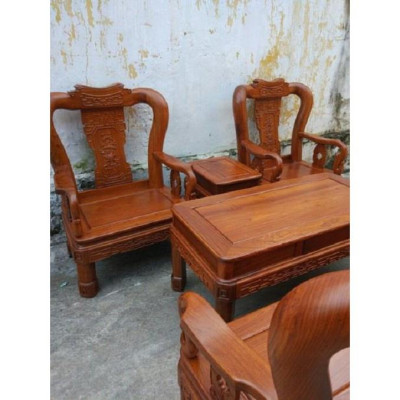 Bộ Bàn Ghế Giả Cổ Minh Quốc Triện gỗ hương vân đồ gỗ BÌNH LONG