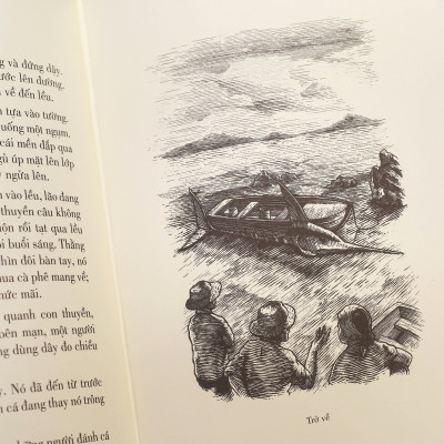 [bìa da microfiber] (S500 ấn bản giới hạn) ÔNG GIÀ VÀ BIỂN CẢ - Ernest Hemingway – minh họa Lê Trí - Đông A