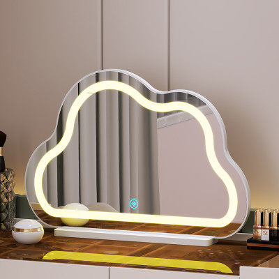 Gương đèn LED để bàn trang điểm hình đám mây xinh decor phòng thương hiệu IGA - GP403