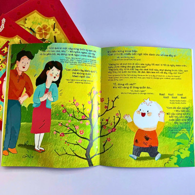 Sách - Ehon Song Ngữ - Số Đặc Biệt - Ngày Tết Vui Tưng Bừng - Happy Tet Holiday