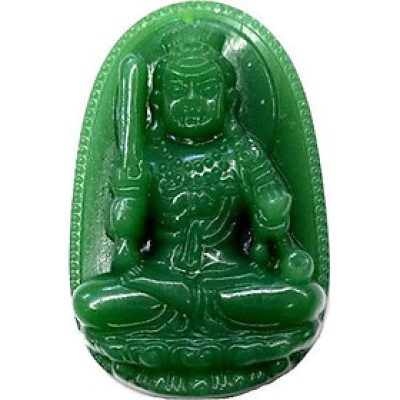 Mặt dây chuyền tuổi Dậu Phật Bản Mệnh Bất Động Minh Vương Thạch Anh Dâu Xanh