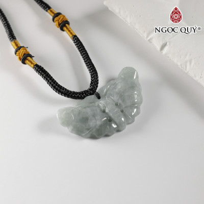 Mặt dây chuyền bướm đá cẩm thạch 24x44mm mệnh hỏa mộc - Ngọc Quý Gemstones