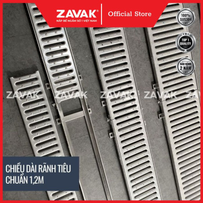 Rãnh Thoát Nước Inox 304 ZAVAK Grating GRT-AX217 inox 304 (modun 1.2m)