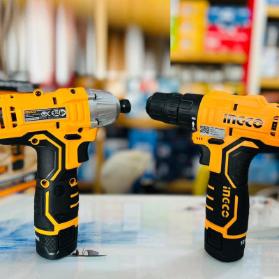 BỘ MÁY KHOAN VÀ MÁY SIẾT VÍT DÙNG PIN 12V (20N.M) INGCO CKLI1201 - HÀNG CHÍNH HÃNG