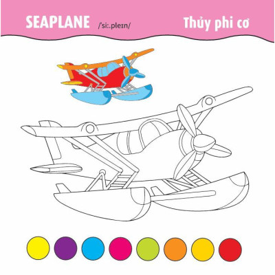 Sách - Tô Màu Phát Triển IQ EQ CQ - Ô Tô - Tàu Thuyền - Máy Bay - Song Ngữ Anh Việt - Tập 1 - Việt Thư