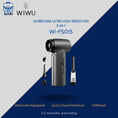 Quạt cầm tay hàng chính hãng WiWU Ultra Speed Fan 5-in-1 Wi-FS015: Quạt turbo siêu mạnh, thiết bị vệ sinh all-in-one cho công nghệ