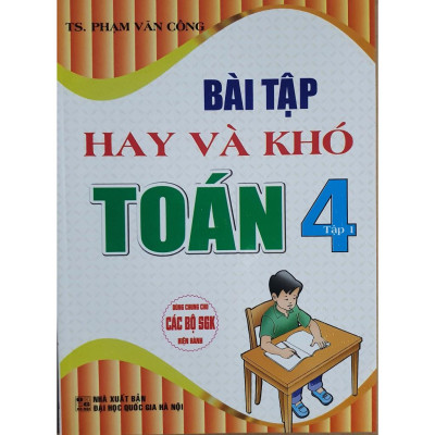 Sách - Combo Bài Tập Hay Và Khó Toán 4 - Tập 1 + Tập 2 (Dùng Chung Cho Các Bộ SGK Hiện Hành)HA-MK