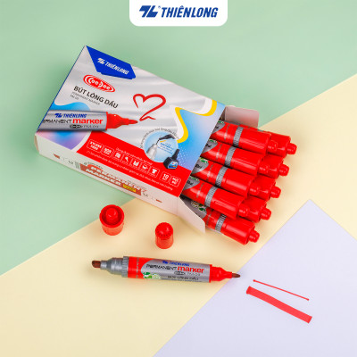 Combo 5/10/20 Bút lông dầu 2 đầu bút Thiên Long PM-09, mực đạt tiêu chuẩn Châu Âu, bám dính tốt trên nhiều vật liệu