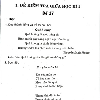 Đề Kiểm Tra Định Kì Tiếng Việt Và Toán 1 - Tập 2 (Theo Chương Trình Giáo Dục Phổ Thông Mới)