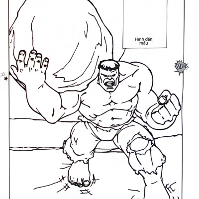 Dán Hình Và Tô Màu - Superhero - Hulk (Tái Bản 2024)