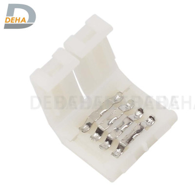 Đầu nối thẳng 4 chân cho led dây dán 5050 RGB đổi màu connector 4P pin 10 mm trang trí dán tường thạch cao, cây máy tính, màn hình, ti vi, TV, Gaming, Tiktok dán tường, chống nước bền đẹp- Chính hãng DEHA