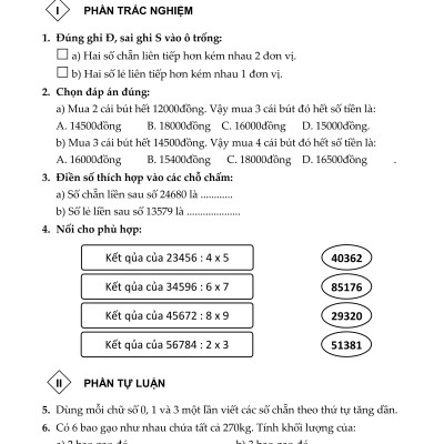 Sách - 100 Đề Kiểm Tra Toán Giúp Em Đạt Điểm 10 Môn Toán 4