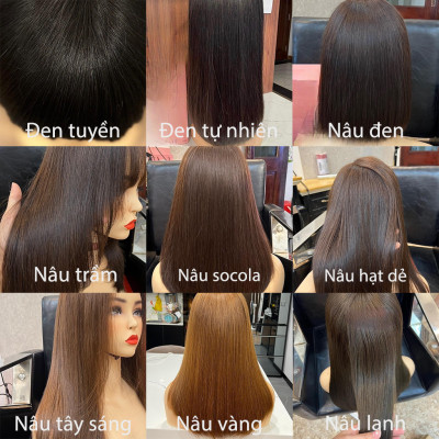 Mái Pháp tóc thậ.t nữ (không có tóc phía sau)- Tóc Giả Vân Anh