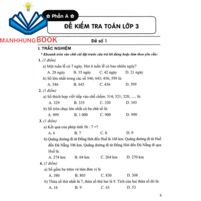SÁCH - bộ đề kiểm tra môn toán lớp 3 (dùng kèm sgk kết nối)
