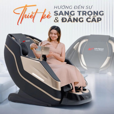 Ghế Massage Lifesport LS-359, Ghế Massage Cảm Biến AI Hiện Đại Dò Tìm Huyệt Đạo Và Có Đến 20 Chế Độ Massage