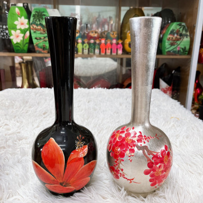 Bình tỏi cao sơn mài cao cấp Thanh Bình Lê cắm hoa, trang trí nhà cửa, văn phòng, làm quà tặng ý nghĩa