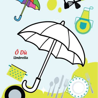 Sách - Bé tô màu và học tiếng anh theo chủ đề - Đồ dùng gia đình