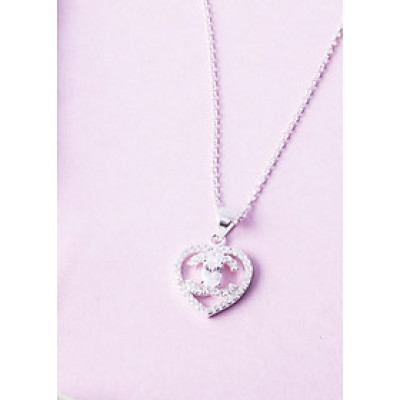 Dây chuyền bạc nữ S925 Italia Bạc Xinh Huệ Ngân Trái Tim PP1321