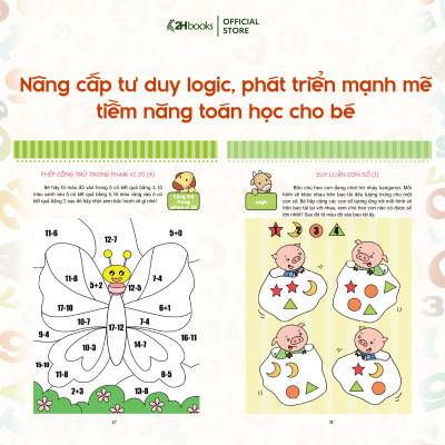 Sách Toán cho bé, Phát triển tiềm năng toán học cho trẻ - Toán  học cho trẻ mẫu giáo - Lớp lá 2 (Tái Bản 2021)- 2HBooks