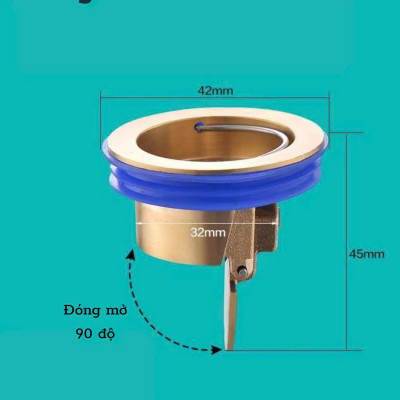 Nắp Cống Thoát Nước Bằng Đồng – Combo 2 Cái, Chống Mùi Hôi & Côn Trùng Vào Nhà