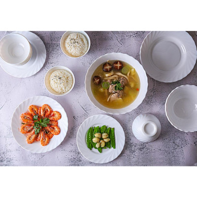 Đĩa (dĩa)/Bộ 6 đĩa thủy tinh Luminarc Trianon 25cm N3645/N3645*6 | hàng chính hãng