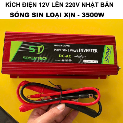 ̣( HÀNG NHẬT ) Bộ Kích Điện Inverter 12V-220V : 3500W Sóng Sin Chuẩn – Chạy Ổn Định, Siêu Bền