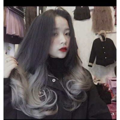 Tóc giả kẹp nửa đầu ombre đủ màu cao cấp- hình thật