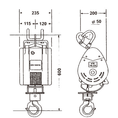 Tời Điện Treo Mini ABG Kio- Winch SK-195 - Máy Tời Điện, Thiết Bị Gọn Nhẹ, Cơ Động, Máy Tời Điện Dễ Sử Dụng, An Toàn- Hàng Chính Hãng