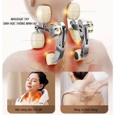 Máy Massage Cổ Vai Gáy, Máy Massage Thế Hệ Mới 6D Với Mô Phỏng Massage Thật, Máy Massage Toàn Thân