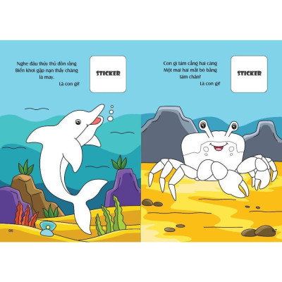 Sách - Bé Tô Màu - Khám Phá Đại Dương Bí Hiểm - 20+ Hình Dán Sticker - Việt Thư