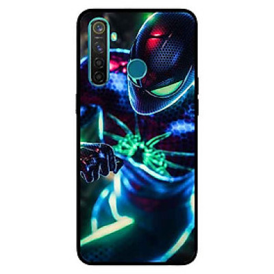 Ốp Lưng in cho Realme 5 Mẫu Người Nhện Nền Neon - Hàng Chính Hãng