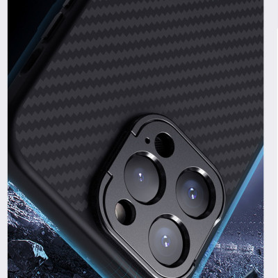 Ốp Lưng Sợi Carbon Chống Rơi Chống Trượt Cho Iphone 14 Pro Max, 15 Pro , 15 Pro Max hiệu Nillkin CarboProp hỗ trợ sạc từ có giá đỡ bảo vệ camera - Hàng nhập khẩu