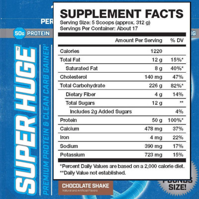 [Chính hãng] Evogen Super Huge (5.4KG), Sữa Tăng Cân & Cơ Nạc Cao Cấp, 50g Protein, 22g EAA, 10g BCAA, Potent Evozyme