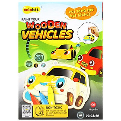 Bộ Tranh Gỗ Tô Màu DIY Paint Your Wooden Vehicles - Colorkit KIT-C032