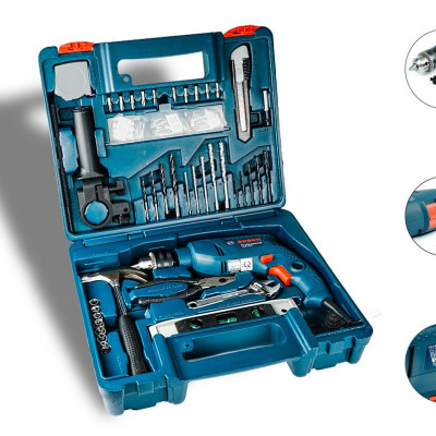 MÁY KHOAN ĐỘNG LỰC 550W 13MM BOSCH GSB 550 SET (BỘ PHỤ KIỆN 100 MÓN) - HÀNG CHÍNH HÃNG