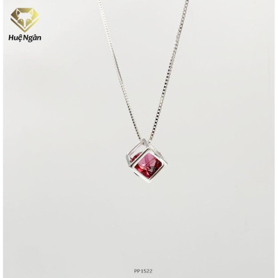 Dây chuyền bạc Ý 925 Huệ Ngân - Hình lập phương cá tính PP1522