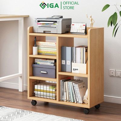 Kệ Đa Năng Lưu Trữ Đồ Dùng, Giá Sách Có Bánh Xe Thương Hiệu IGA - GP173
