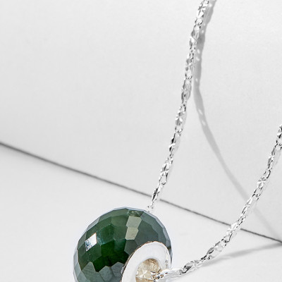 Mặt dây chuyền Ngọc Bích bọc bạc Ngọc Quý Gemstones