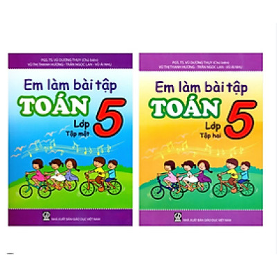 Sách - Combo Em làm bài tập toán lớp 5 (2 tập)