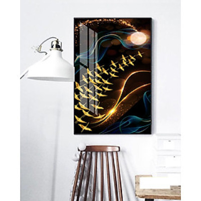 Tranh treo tường phòng khách, phòng ngủ -Tranh treo 1 tấm dọc M26622/ Gỗ MDF cao cấp phủ kim sa/ Chống ẩm mốc, mối mọt/Bo viền góc tròn