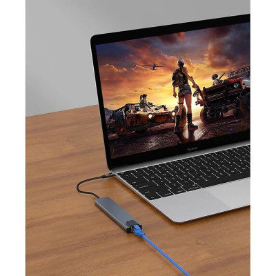 Bộ Chuyển Đổi Hub USB C Hub 8 Trong 1 Type C 3.1 Sang 4K RJ45 Đọc Thẻ SD / TF Cho MacBook Notebook Laptop Máy Tính - Hàng Nhập Khẩu