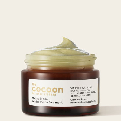 Combo Mặt nạ bí đao the cocoon 30ml + Son dưỡng môi dầu dừa Bến Tre cocoon 5g
