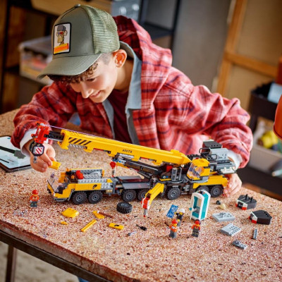 LEGO CITY 60409 Đồ Chơi Lắp Ráp Xe Cần Cẩu Bánh Lốp (1116 chi tiết)