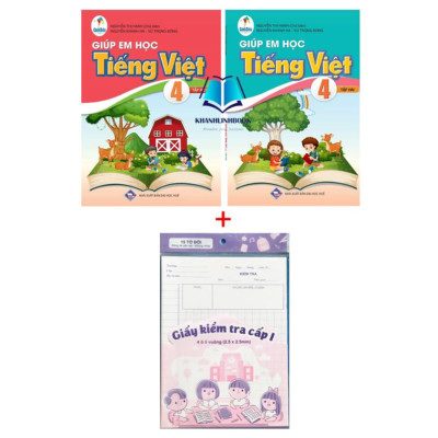 Sách - Combo giúp em học tiếng việt 4 - tập 1 + 2 - ( cánh diều )