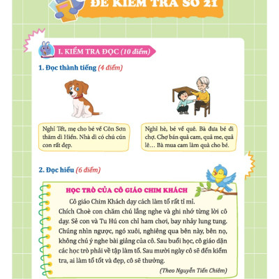 Bộ Đề Kiểm Tra Tiếng Việt Lớp 1 - Tập 2