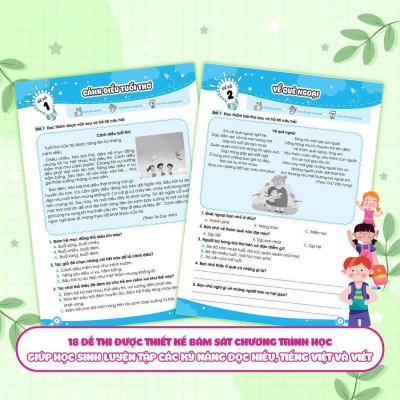 Sách - Bộ Đề Ôn Luyện Và Kiểm Tra Tiếng Việt Lớp 3 - Combo 2 Tập - Megabook